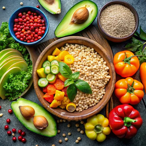 Avokado ve Nohutlu Kinoa Salatası